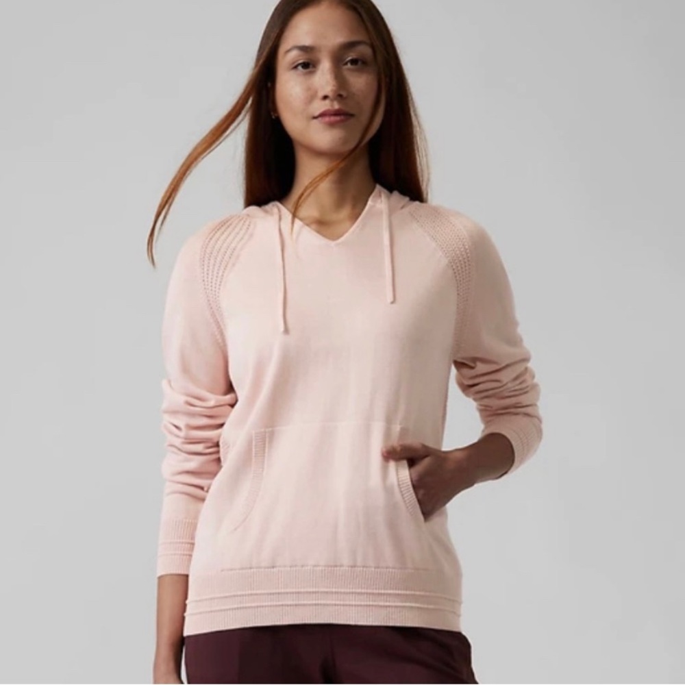 Athleta evergreen sweater in dusty rose